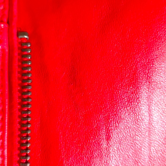 ZAC POSEN FOR TARGET LEATHER JACKET RED SZ MED FOR WOMAN - Picture 7 of 16